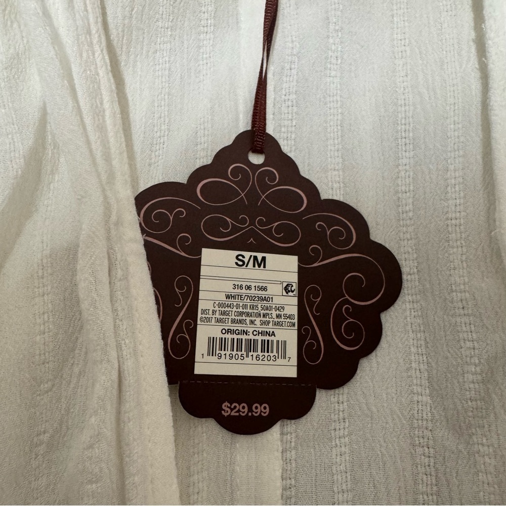 Knox Rose Cream and White Lace-Trim Open Front Kimono - Picture 5 of 8